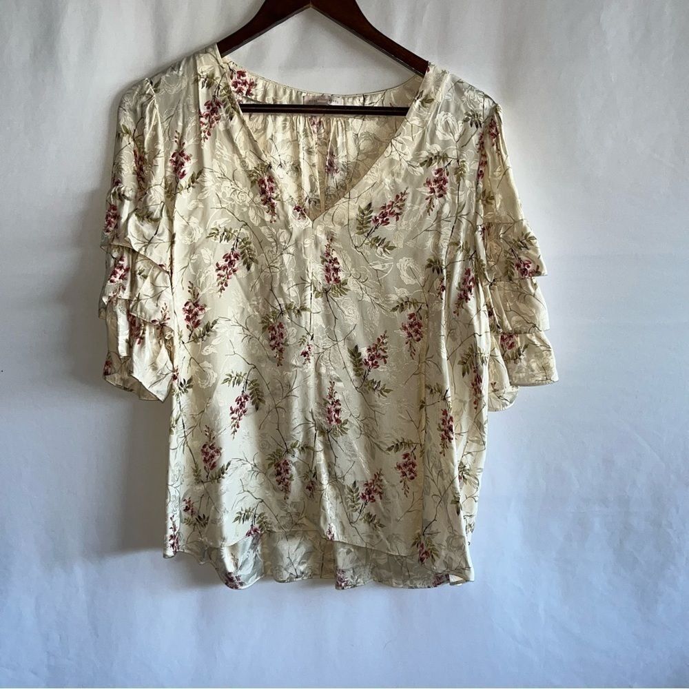 Rebecca Taylor Floral Short Sleeve Blouse - Picture 3 of 8